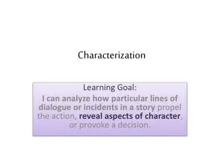 Characterization