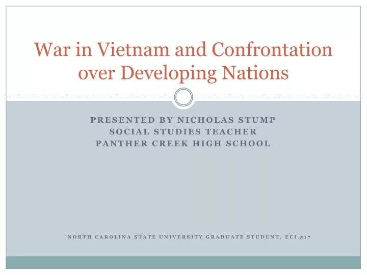 war in vietnam and confrontation over developing nations