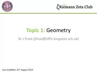 Topic 1: Geometry