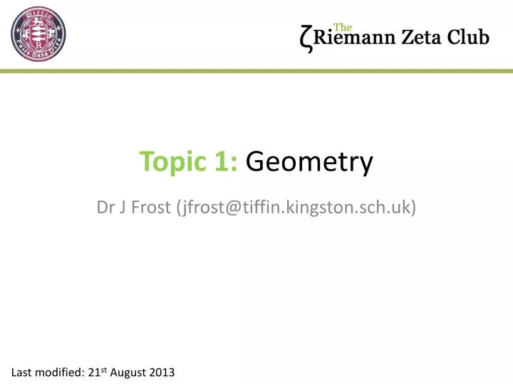 topic 1 geometry