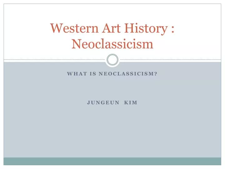 western art history neoclassicism