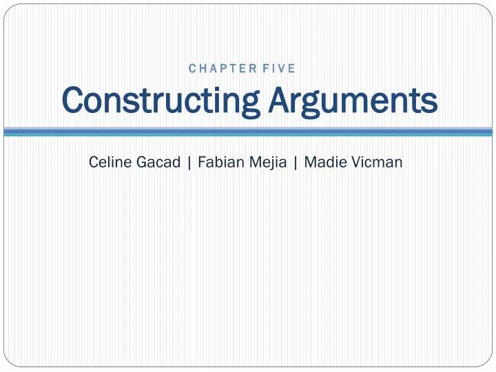 constructing arguments