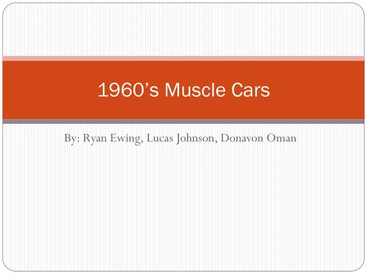 1960 s muscle cars
