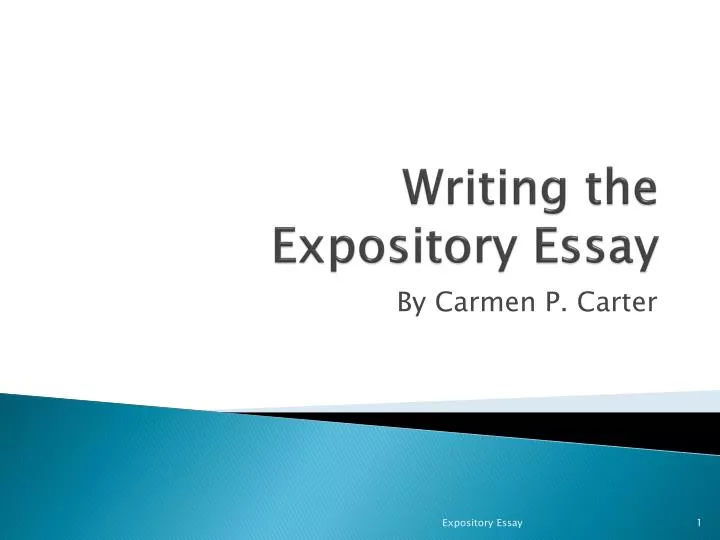 writing the expository essay