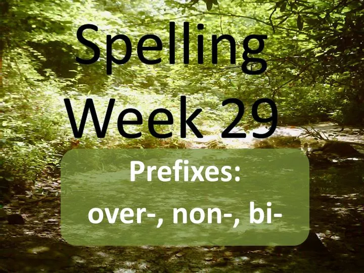 spelling week 29
