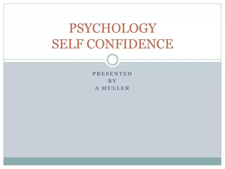 psychology self confidence