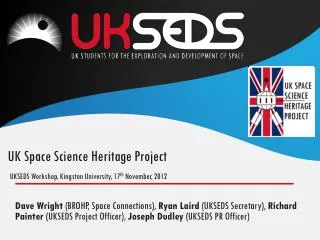 UK Space Science Heritage Project