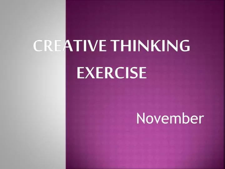 creative thinking exercise