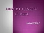 Creative Thinking Exercise - slide 1