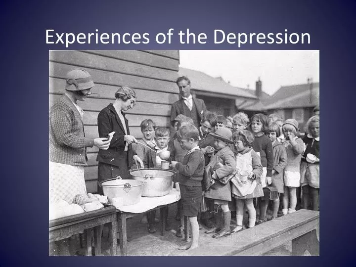 e xperiences of the depression