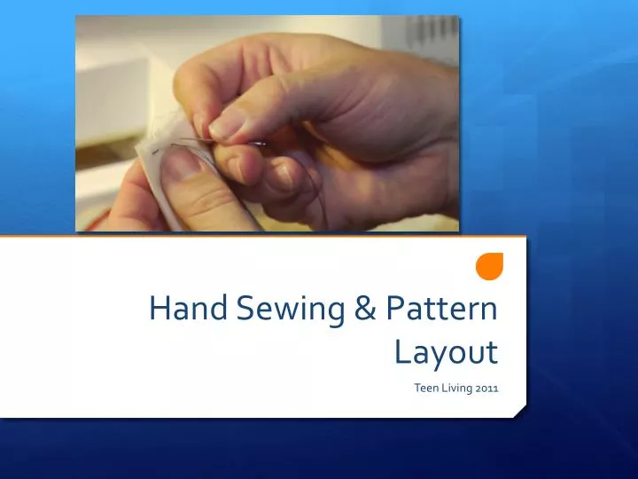 hand sewing pattern layout