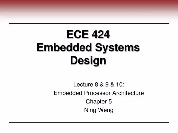 ece 424 embedded systems design