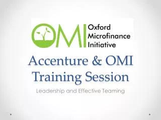 Accenture &amp; OMI Training Session