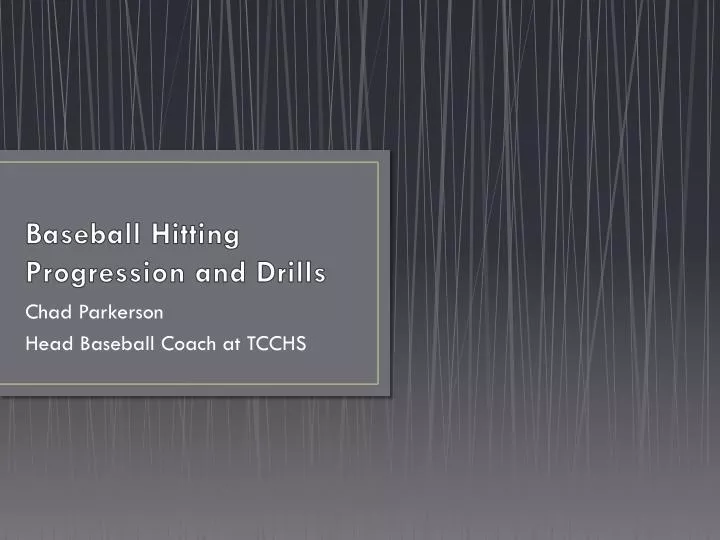 baseball hitting progression and drills