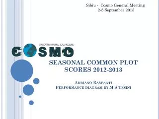 SEASONAL COMMON PLOT SCORES 2012-2013 Adriano Raspanti Performance diagram by M.S Tesini