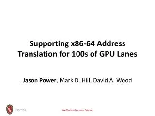 Supporting x86-64 Address Translation for 100s of GPU Lanes