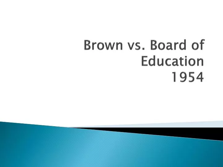 brown vs board of education 1954