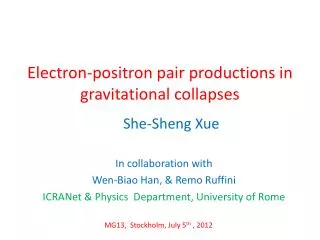 electron positron pair productions in gravitational collapses