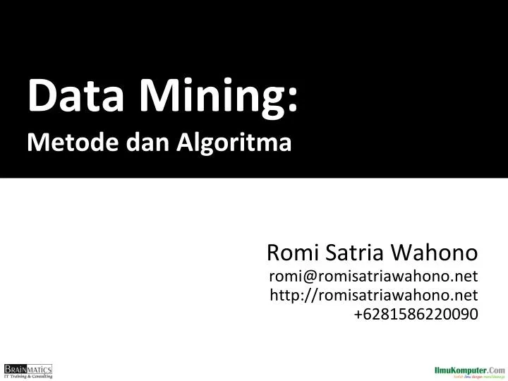 data mining metode dan algoritma
