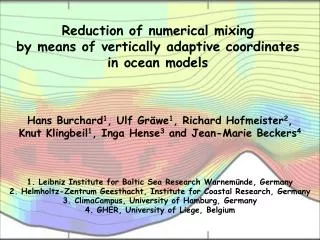 Reduction of numerical mixing by means of vertically adaptive coordinates in ocean models
