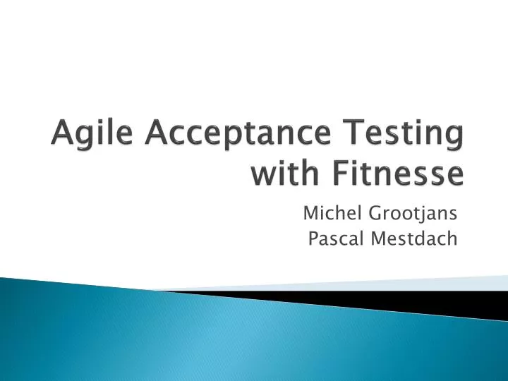 agile acceptance testing with fitnesse