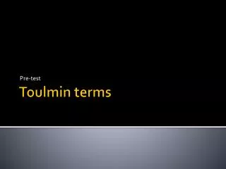 Toulmin terms