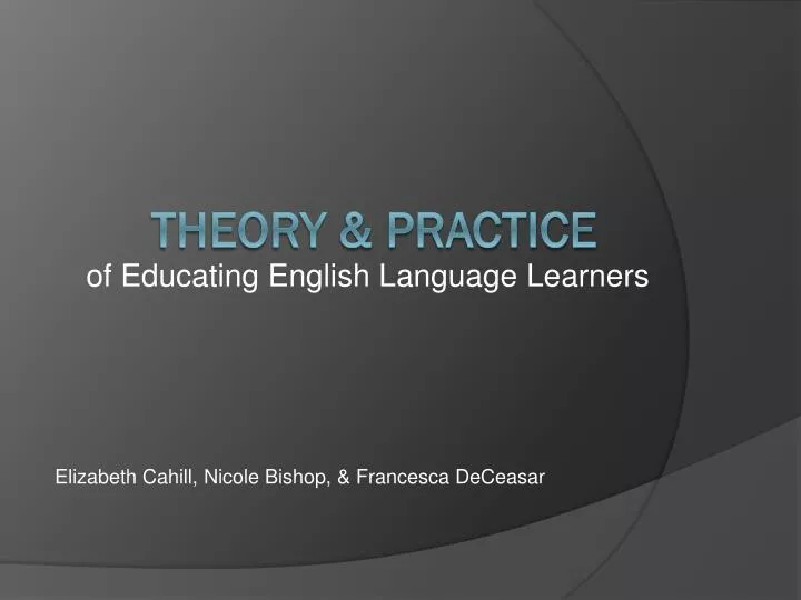 of educating english language learners