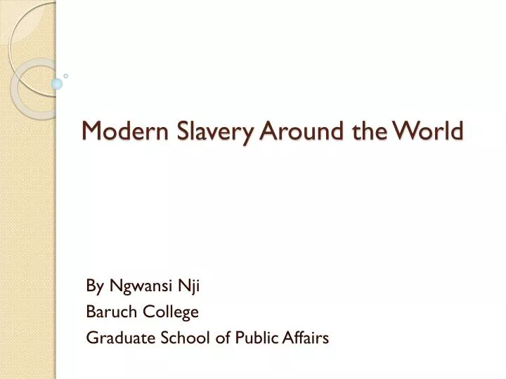 modern slavery around the world