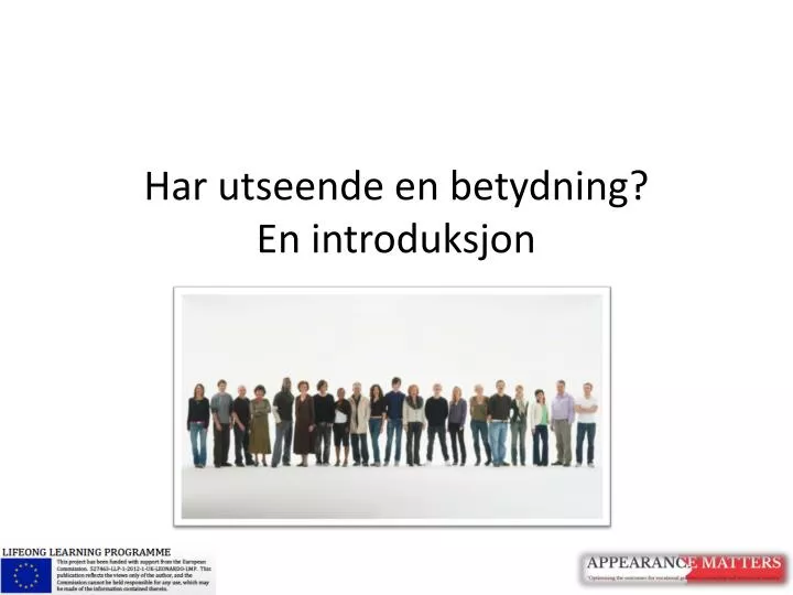 har utseende en betydning en introduksjon