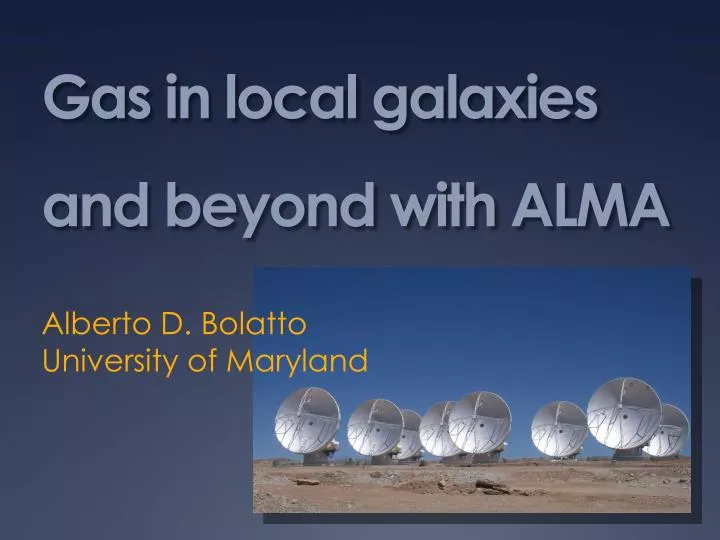gas in local galaxies and beyond with alma