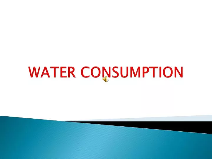 water consumption