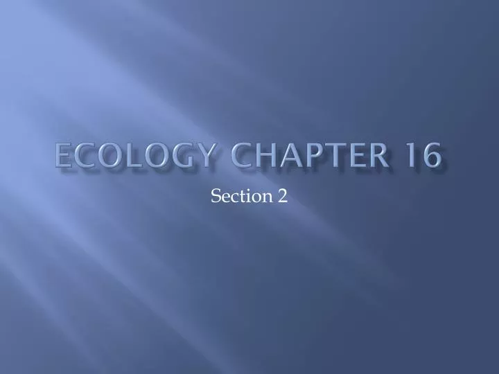 ecology chapter 16