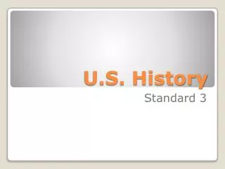 u s history