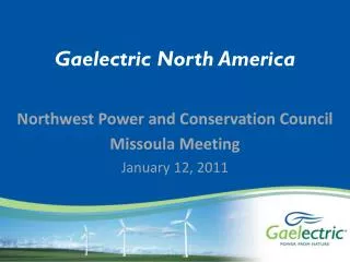 Gaelectric North America