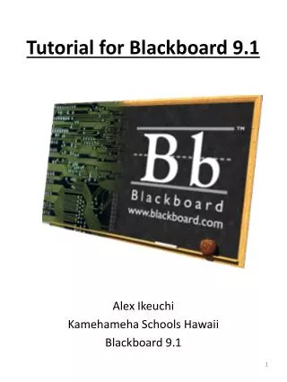 Tutorial for Blackboard 9.1
