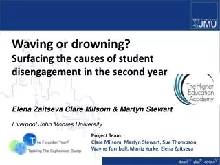 Waving or drowning? Surfacing the causes of student disengagement in the second year