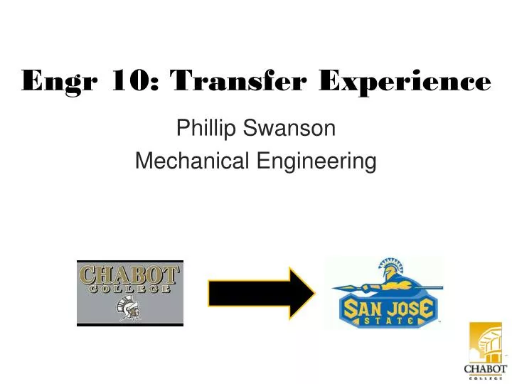 engr 10 transfer experience
