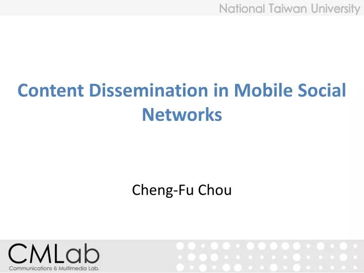 content dissemination in mobile social networks