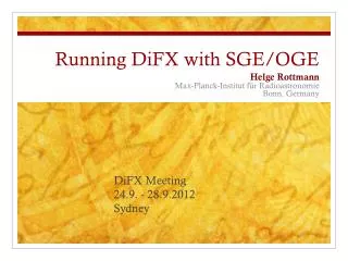 Running DiFX with SGE/OGE
