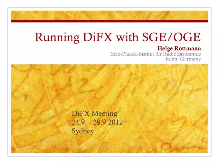 running difx with sge oge