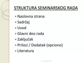 struktura seminarskog rada