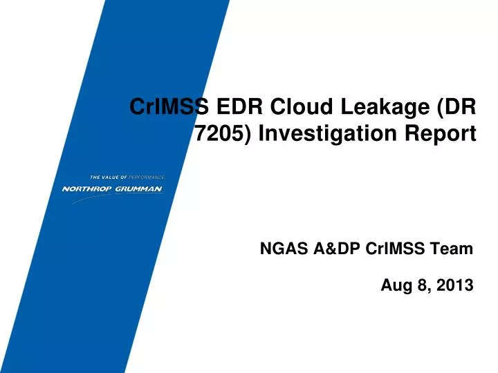 crimss edr cloud leakage dr 7205 investigation report