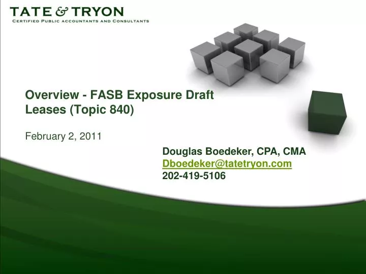 overview fasb exposure draft leases topic 840