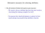 Alternative measures for selecting attributes - slide 1