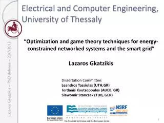 Electrical and Computer Engineering, University of Thessaly