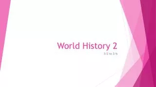 World History 2