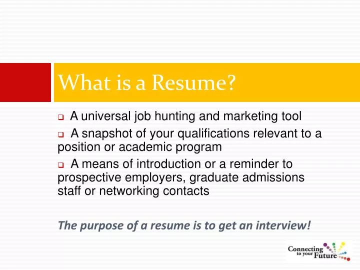what is a resume