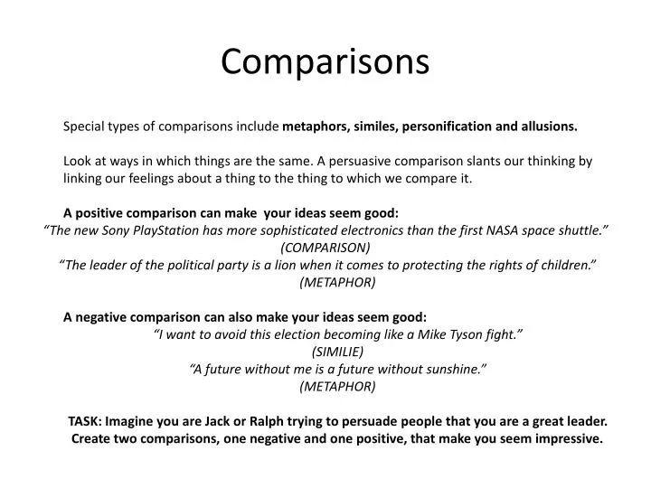 comparisons