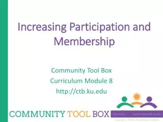 Increasing Participation and Membership