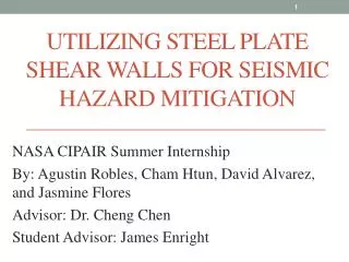 Utilizing Steel Plate Shear Walls for Seismic Hazard Mitigation